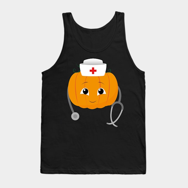 Pumpkin Nurse Costume Funny Halloween Tank Top by trendingoriginals